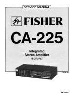 Fisher CA-225 - Service Manual